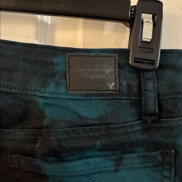 American Eagle Outfitters Teal and Black Jeans - Picture 5 of 7
